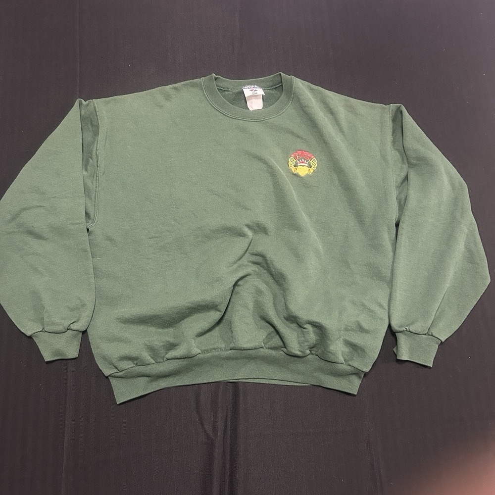 Vintage Jerzees Crewneck Sweatshirt Cladgagh Green Size Medium